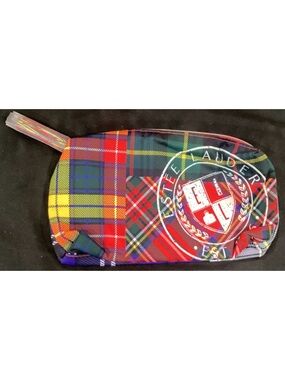 Estee Lauder Multi-Color Tartan Toiletry Pouch